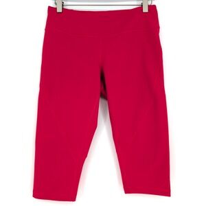 Zella Womens Athleisure‎ Mid Rise Capri Leggings Medium Hot Pink Active Yoga Gym
